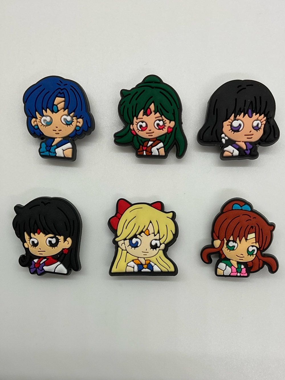 ANIME SAILOR MOON CROCS Rubber Shoe Charms - Set of 6